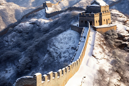 冬季的城墙图片