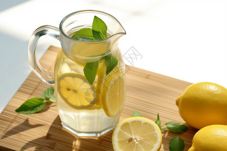 健康新鲜的柠檬水图片