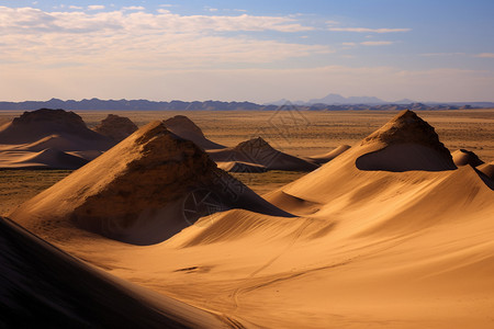 辽阔的沙漠背景图片
