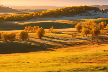 秋季草原的自然风景图片