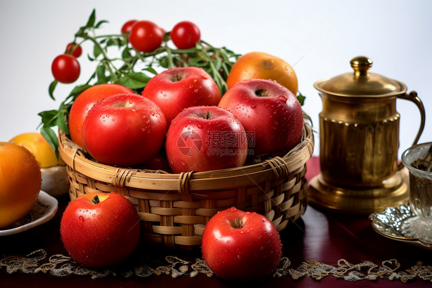 健康营养的苹果图片