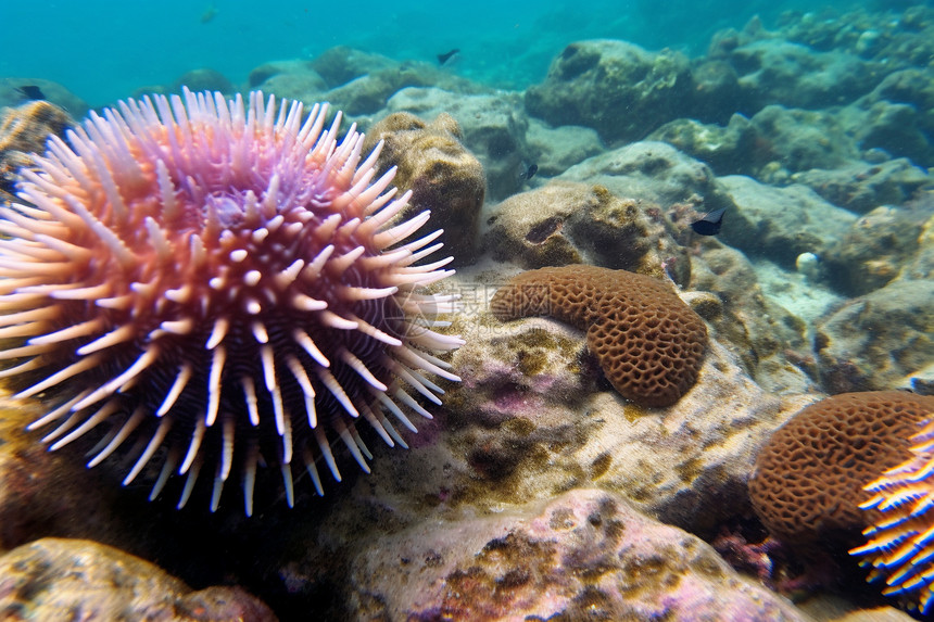 海底的海胆生物图片