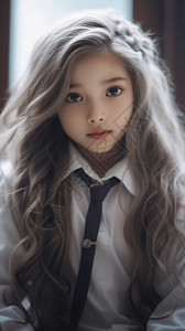 可爱二次元女孩长发的二次元美少女设计图片