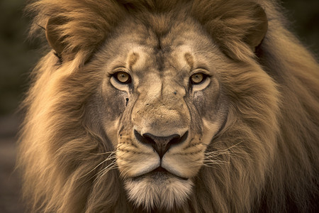狮子的脸部特写图片