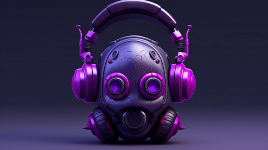 深紫色扬声器电子产品设计图片