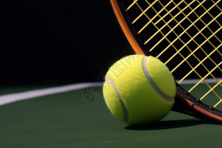 绿色的网球背景图片