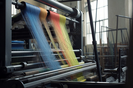 纺织厂里的纺织设备图片