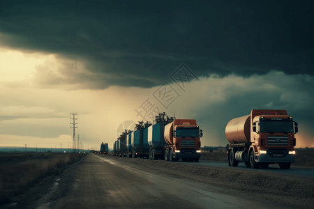 运输材料的重型卡车图片