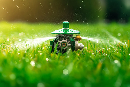 自动草坪的洒水器图片