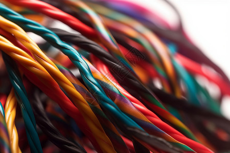 彩色的电缆数码线图片