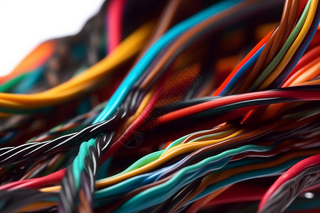 彩色数码彩色的电缆设计图片
