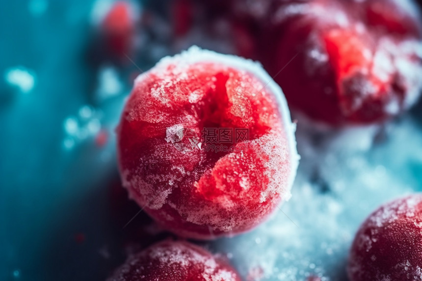 冷冻的水果图片