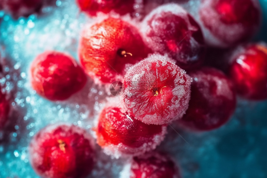 冷冻的健康浆果图片