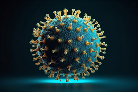 立体的病毒细胞背景图片
