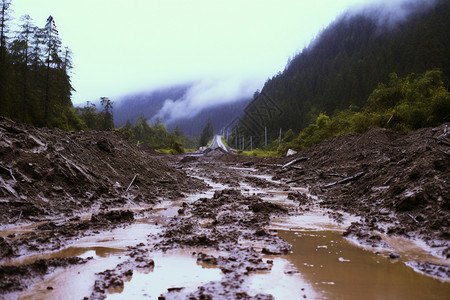 泥石流自然灾害图片