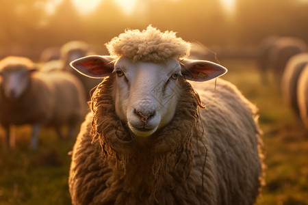 肥美的绵羊背景图片