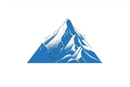 环保标记雪山视图插画