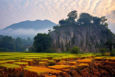 石头山风景背景图片