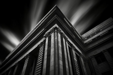 黑白风格的建筑图片