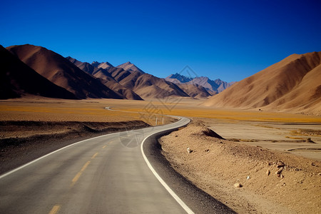 蜿蜒的公路背景图片