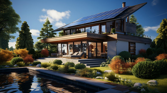 太阳能别墅可再生能源供暖别墅区设计图片