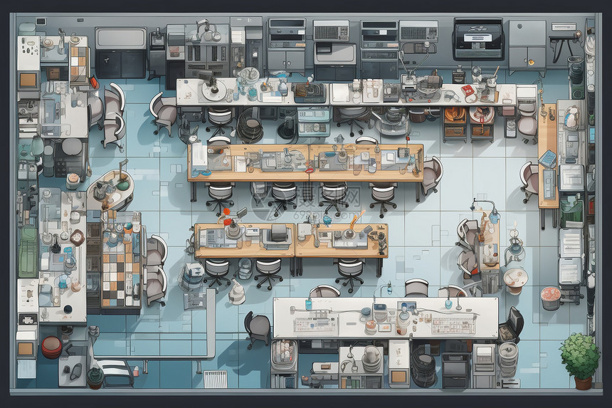科学实验室操作台插图图片