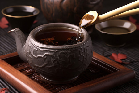 东方文化养生饮茶茶具图片