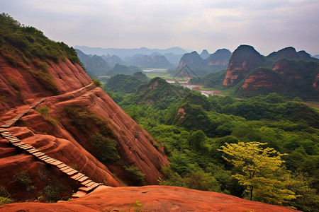 美丽的岩壁地质风景区图片