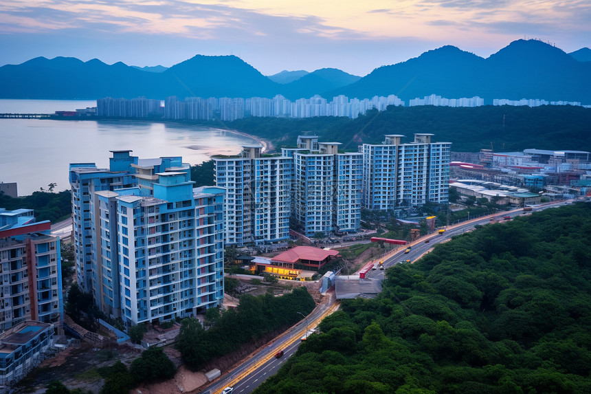 沿海的城市建筑图片