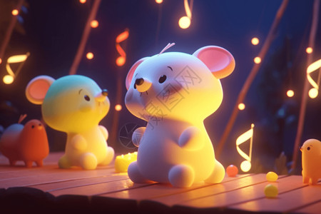 卡通彩灯串3D米老鼠玩具设计图片