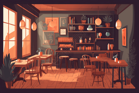安静的咖啡馆图片
