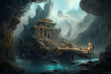 游戏梦幻素材游戏城堡场景设计图片