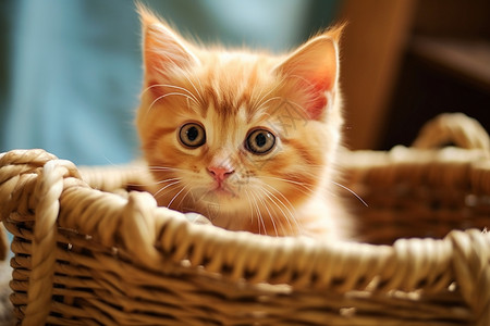 活泼可爱的橙色猫背景图片