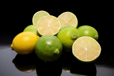 富含维生素的水果富含维生素的柠檬背景