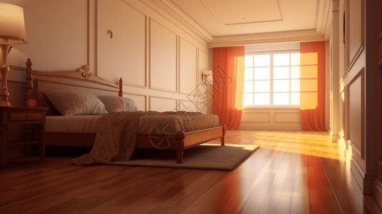 木板卧室房屋的卧室装饰设计图片