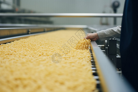 车间生产土豆粉高清图片