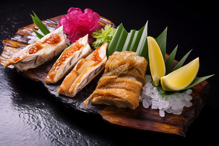凤尾鱼虾寿司高清图片
