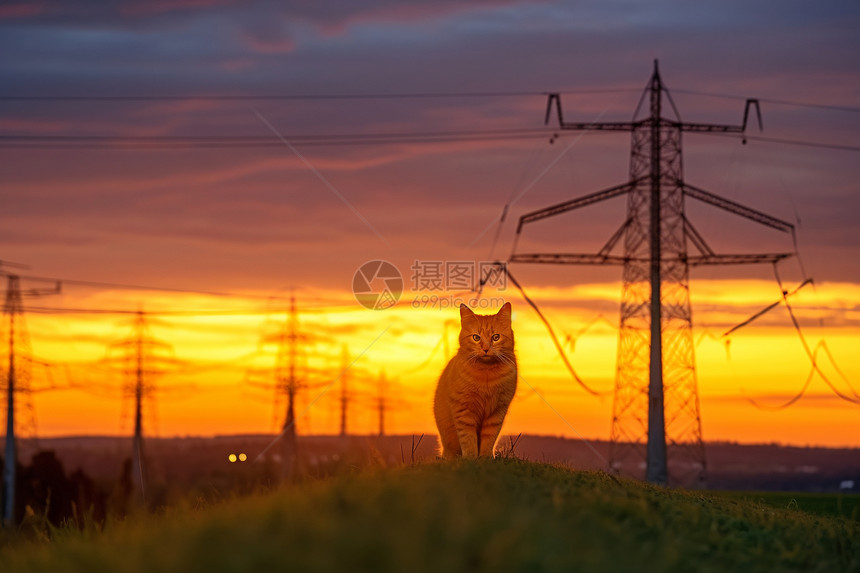 野外的猫咪图片