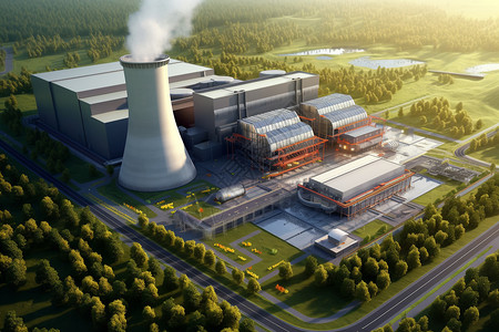 环保燃煤电厂高清图片