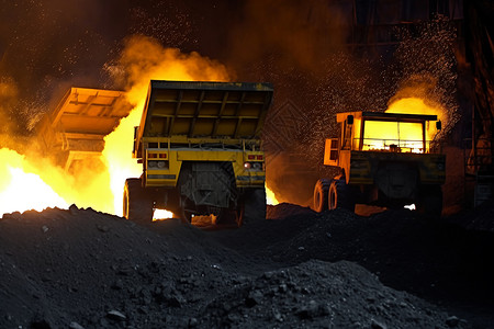 黑色的煤堆背景图片