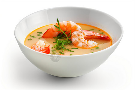 美味的虾汤背景图片