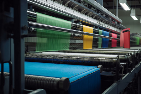 先进的纺织工业机械高清图片