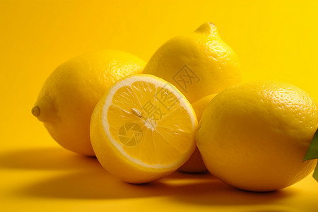 黄色按钮组黄色柠檬组背景