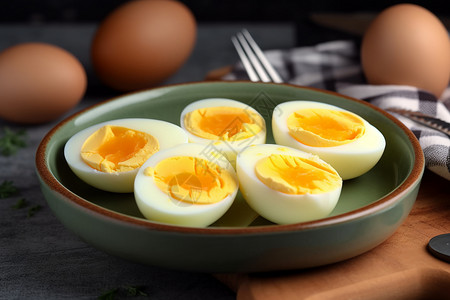 美味的煮鸡蛋背景图片