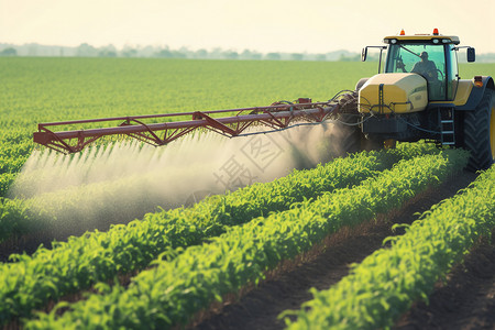农业设备喷洒农药背景图片