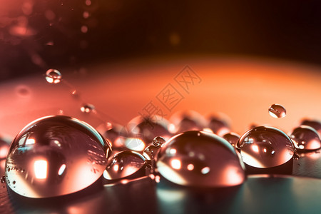 桌面水滴闪亮的水滴设计图片