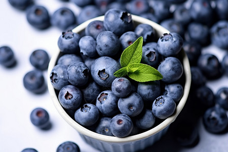 水果蓝莓盛着水果碗高清图片