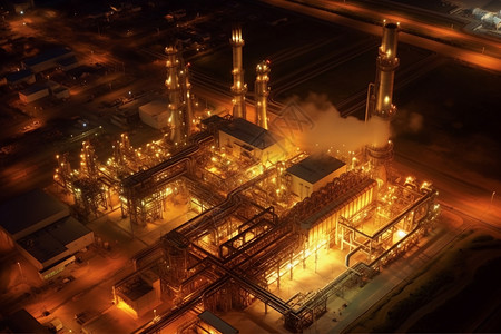 新能源天然气工厂高清图片