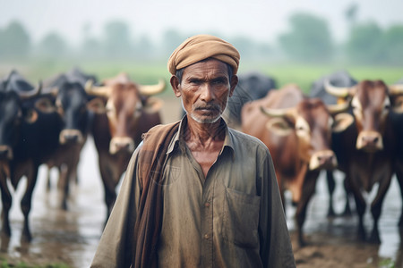年迈的男性农民图片