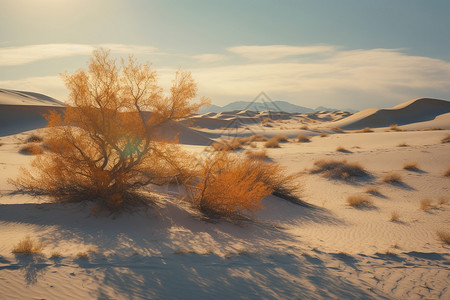 干旱的沙漠背景图片